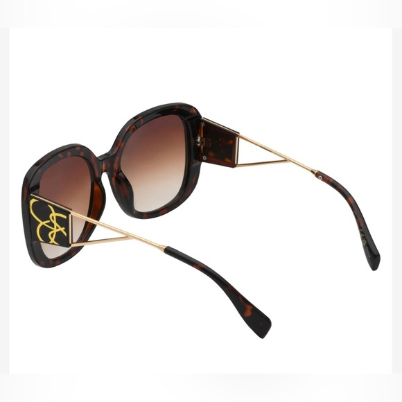 Jessica Simpson j6254 Oval Tortoise Open Metal Temple‎ oversized Sunglasses new main image 5